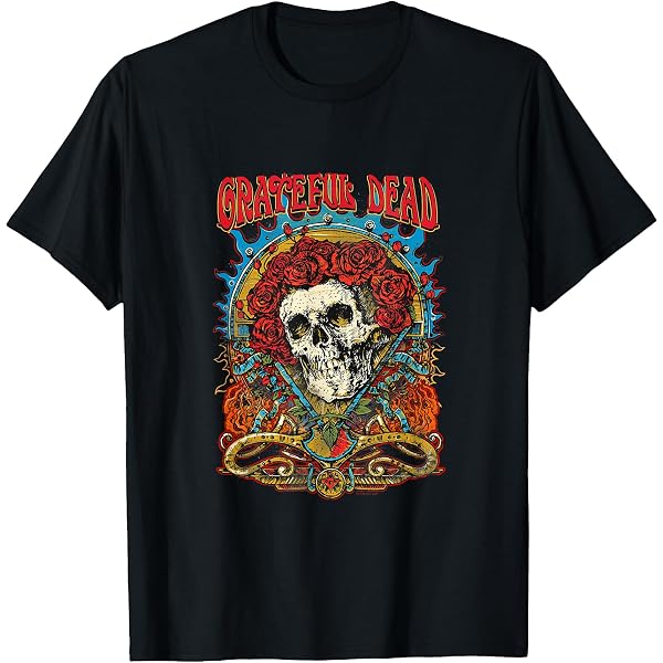 Amazon | Grateful Dead Skull & Roses Anniversary Tシャツ | Tシャツ