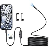 DEPSTECH ファイバースコープ 200万画素 HD内視鏡カメラ 7mm極細レンズ スネークカメラ 高輝度LED搭載 配管カメラ IP67防水 配管カメラ 専用アプリ付き iPhone iOS12.0+対応 lightning接続 家庭掃除 車整