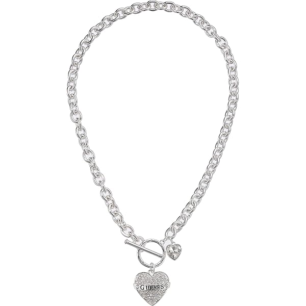 GUESS チャームブレスレット シルバー Amazon.co.jp: GUESS ハートチャーム ブレスレット シルバー/ローズ