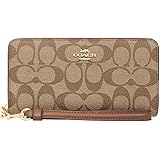 [コーチ] COACH 長財布 FC4452 C4452 カーキ×サドル2 シグネチャー ロング ジップ アラウンド ウォレット （ストラップ付き） レディース [アウトレット品] [ブランド] [並行輸入品]