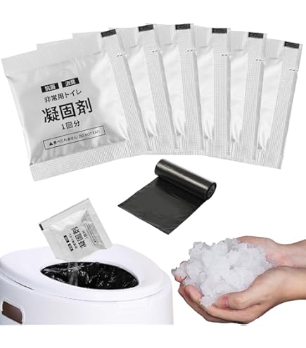 Amazon｜らくらくトイレ 簡易トイレ 60回分【 日本製 凝固剤 10