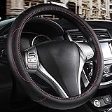 新型 プリウス Priusに適用 ハンドルカバー 30系 40系 50系 60系 軽自動車 普通車 ステアリングカバー 汎用 車 ハンドルカバー 36.5-37.9cm グリップ 滑り止め 通気性がよい かわいい おしゃれ ハンドルカバー オールシーズン対応 手触りよし カーアクセサリー ハンドル カバー, ブラック-丸型 38cm