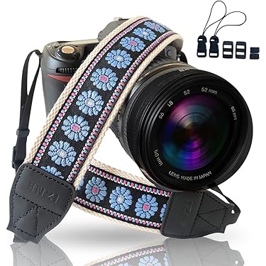カメラストラップ 和柄 扇柄 黒/青 カメラ用ネックストラップ Amazon.co.jp 最新リリース: カメラ・双眼鏡用ストラップ・ホルダー の