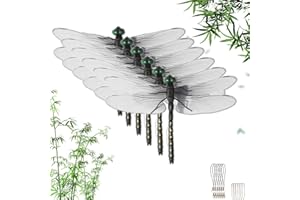 2024新型 虫除けトンボ 蜻蛉フィギュア 虫除け対策 トンボ 虫対策 肉食トンボ 化学品不要 昆虫対策 虫除け対策器 防水防湿 殺虫剤や忌避剤使用しない ベランダ 網戸 室内 登山 渓流釣り キャンプ アウトドア 屋外と屋内両用（6匹入り）