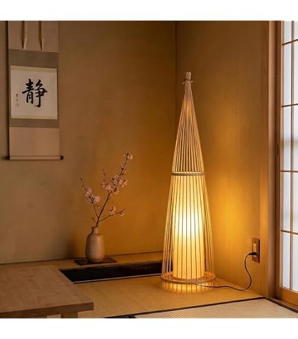 Amazon.co.jp : 美濃和紙製 モダンインテリア照明 スタンド型フロア
