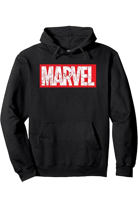 Amazon | マーベルロゴ ブラック ホワイト グレー パーカー  