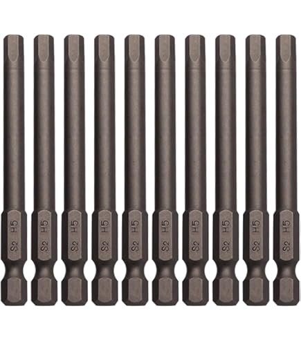 Uxcell Hex Screwdriver Bits - 10 Pack 2.5mm Tip 150mm Long Magnetic Hex Shank