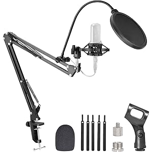 OPULANE マイクスタンド マイクアーム スタンド マイクスタンド 卓上 コンデンサーマイク用 デスクアーム式 伸縮…