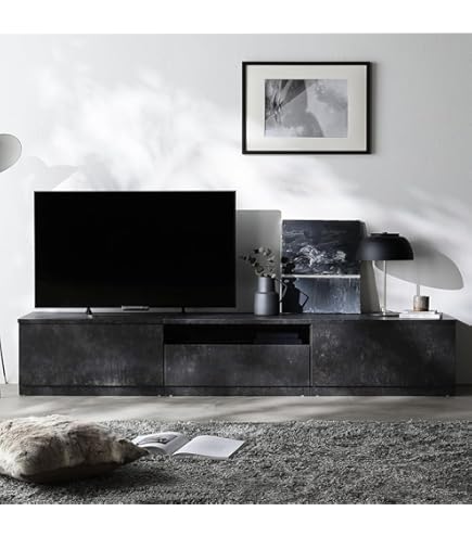 Amazon｜Pure Luxe テレビ台 ローボード 70型対応 アイボリー 大理石柄 