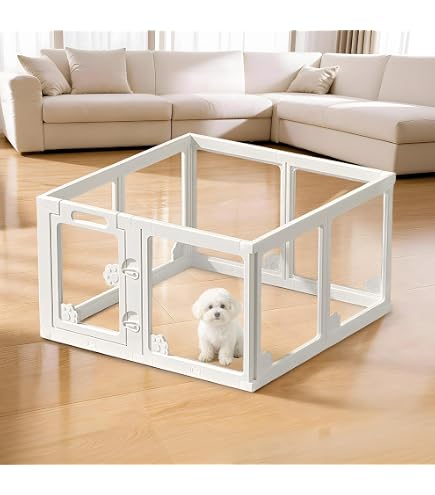 Amazon | fxw AuraSpace アクリル室内用犬用サークル 子犬・小型犬向け