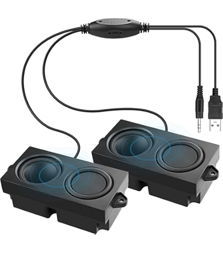 XMSJSIY Moederbord Luidspreker Interne USB PC Computer Luidspreker 9 Pin voor Desktop Case Audio Stereo Luidsprekers Verborgen Kleine Stijl DIY - 0,6 m / 1,9 FT 1 paar