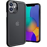 ONES 艶消し iPhone 11 ハードケース 米軍MIL規格 耐衝撃 エアバッグ 『 レコード盤の質感◉レンズ プロテクター ✚ 全アルミ合金ボタン ✚ 半透明·マット感·強化PCガードボード ✚ 黒·シリコンバンパー 』 画面保護 傷防止 滑
