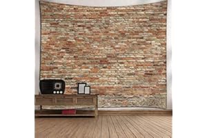 タペストリー壁画コーヒーレンガ壁生地装飾用品ブランケットお祝いウェディングギフトギフト (180*230, 茶色)