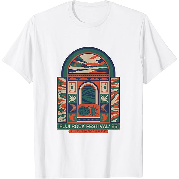 Amazon | FUJI ROCK 25 COLLEGE Amazon Limited Color White T