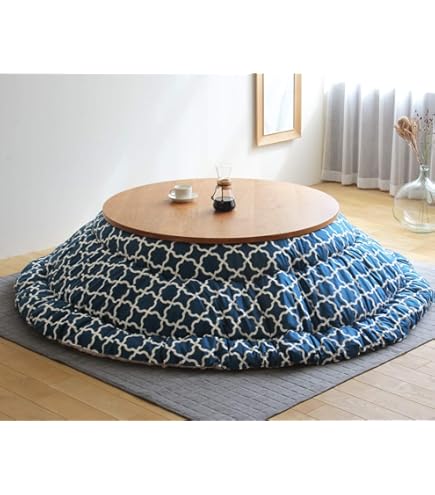 Amazon | 家具の里 こたつ (日本製) 幅90×奥90×高38cm テーブル 円形