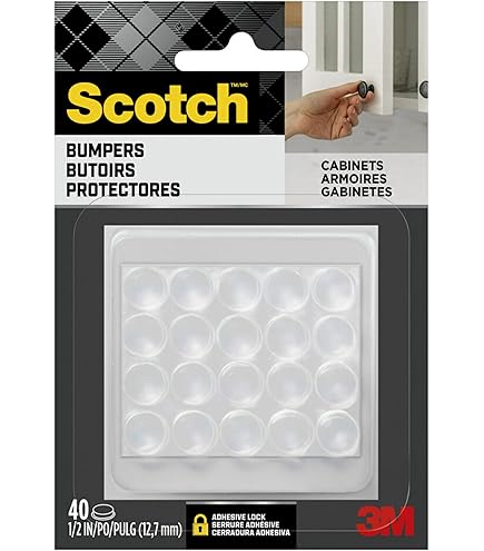 Scotch Heavy Duty Round Felt Furniture Pads (1.5 Inch, 4-Pack) - Dome Shaped Protectors For Hardwood Floors & Tile - View #3