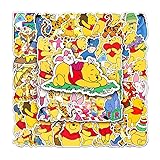 50枚forくまのプーさん ステッカーセット Winnie-the-Pooh 防水 かわいいステッカー アニメシール 防水 おしゃれ 可愛いステッカー 子供DIY ステッカー スーツケーススノーボードパソコン携帯ノートバイク車ギターヘルメットスーツケース