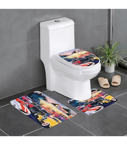 Amazon｜アメリカン ドリームルート66 3点セット トイレマット