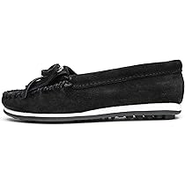 MINNETONKA キルティー スエード モカシン ブラック 26cm 新品 Minnetonka 【特典付き】ミネトンカ公式 MINNETONKA キルティー
