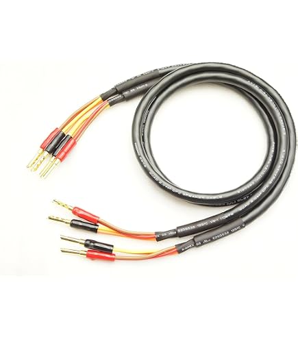 Amazon | ONKODO 2972 Yラグ-バナナ付 2本ペア スピーカーケーブル (4m