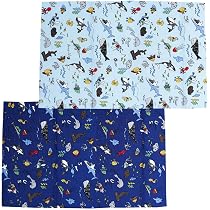 Amazon｜ランチョンマット 2枚セット 35.5×55cm 水族館 ネイビー
