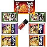 【新】 冷凍食品 テーブルマーク 肉うどん きつねうどん カレーうどん 海老天うどん かけそば 焼きおにぎり 7袋セット 七味唐辛子付き