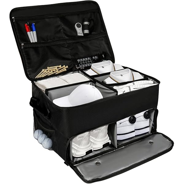 Amazon | Feestars ゴルフバッグ 二層式 ゴルフボストンバッグ 仕切り