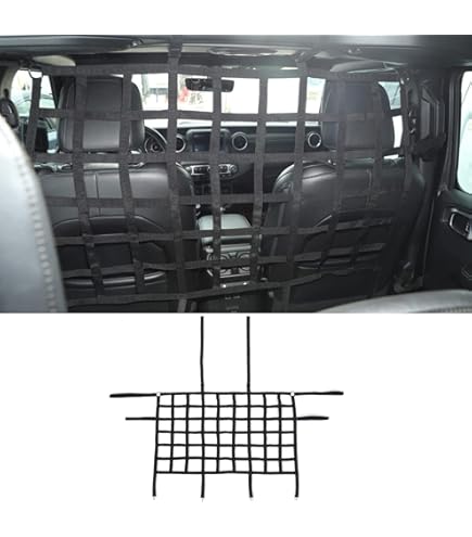 JeCar For Wrangler Rear Seat Divider Pet Net Dog Barrier Trunk - Want