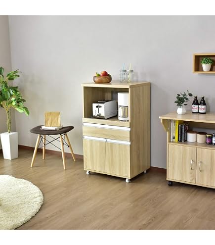 Amazon｜[エムケー精工] レンジ台 (米びつ) 米容量12kg (幅48cm