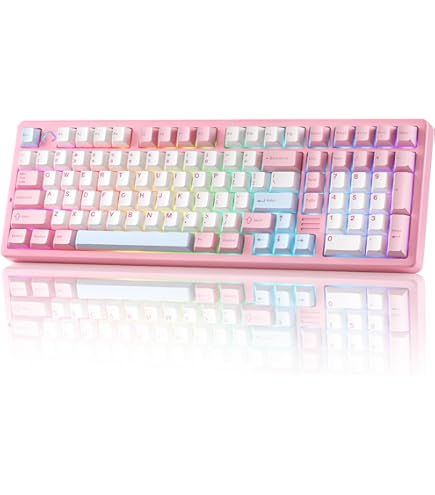 Amazon | YUNZII CK75 無線 ホットスワップメカニカルキーボード 透明