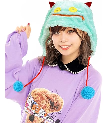 Amazon.co.jp: [ルカン] 193 【 ふわもこ帽子 ピンクモンスター
