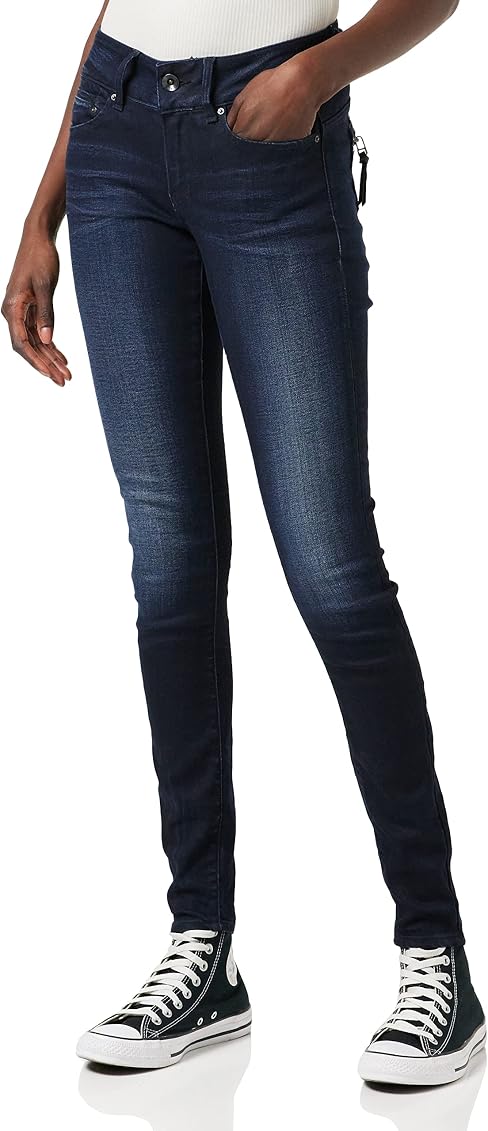 Midge Cody Mid Waist Skinny Jeans, Blue 