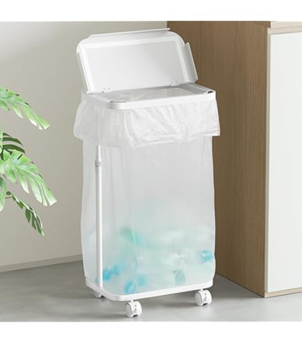 Amazon｜TTWO ゴミ袋ホルダー 20L～90L対応 高さ伸縮可 ゴミ箱 蓋付き