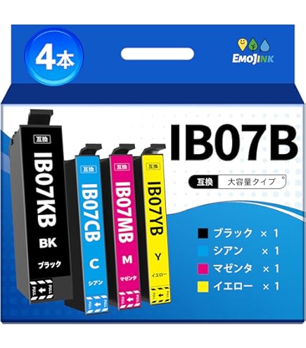 Amazon.co.jp: IB02 (KB/CB/MB/YB)【4色(大容量)】 互換 インク