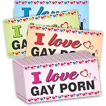 I Love Gay Porn Bumper Sticker (Pack of 20) Funny Gag Adult Prank ...
