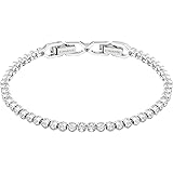 Swarovski Women's Emily Bracelet Collection, Rhodium Finish, Blue Crystals, Clear Crystals