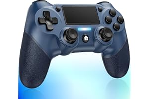 P4 コントローラー ワイヤレスコントローラー TURBO連射・6軸ジャイロ・二重振動・タッチパッド搭載 1000mAh Bluetooth接続 高精密ボタン 遅延なし 重力感応 人体工学設計 持ちやすい ゲームパット イヤホンジャック付き P4/P