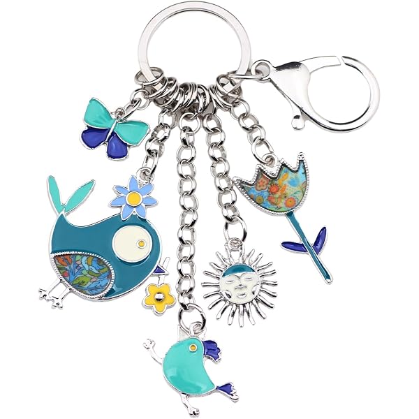 Chala Handbags Cute Detachable Purse Charms & Keychains - 13 New Animal Designs With Metal, Leather & Fur Accents (Multi-Color)