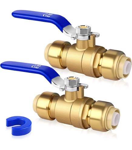 5-Pack Professional In-Line Barbed Ball Valve 16mm - For 1/2" & 5/8" Tubing (.570 To .620 ID)