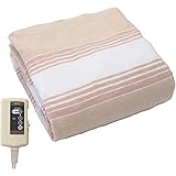 広電(KODEN) 電気毛布 敷き 140×80cm オレンジ ボーダー ストライプ 洗える スライド温度調節 ダニ退治 VWS551H-DYK