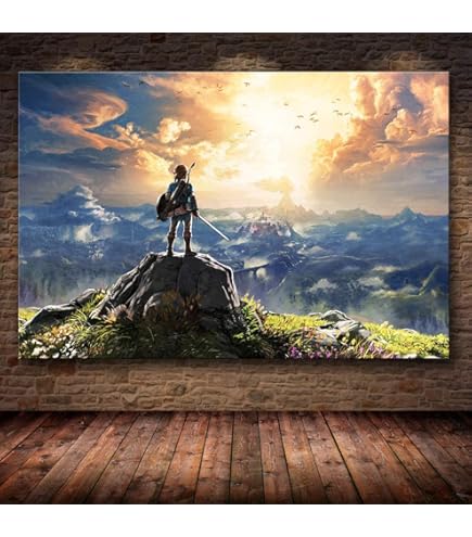 ゼルダの伝説 ブレスオブザワイルド BoTW リンク ウォールアート ポスター ゼルダの伝説 ブレスオブザワイルド BoTW リンク ウォールアート