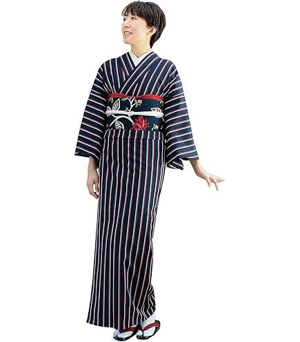 Amazon.co.jp: 昔着物 書生絣 アンサンブル 木綿 古布 久留米絣 藍染