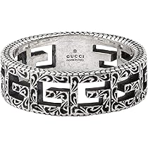 GUCCI グッチアラベスク スクエアスリムリング指輪16号 GUCCI グッチアラベスク スクエアスリム リング指輪16号 - メルカリ