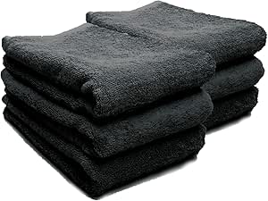 Amazon Co Jp ワールドジャパン コンパクトバスタオル ブラック 50x100cm スーピマコットンホテルタイプ 6枚入 ホーム キッチン