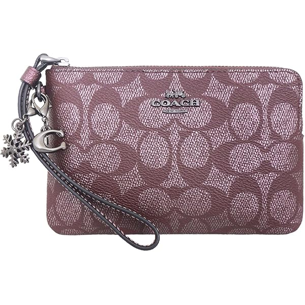 美品 COACH コーチ シグネチャー アクセサリーポーチ ブラウン レッド 美品 COACH コーチ アクセサリーポーチ レッド 赤 シグネチャー