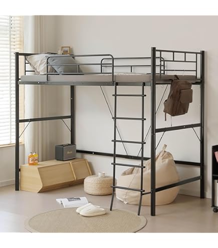 Amazon｜Laovyarw ロフトベッド シングル パイプベッド コンセント付き