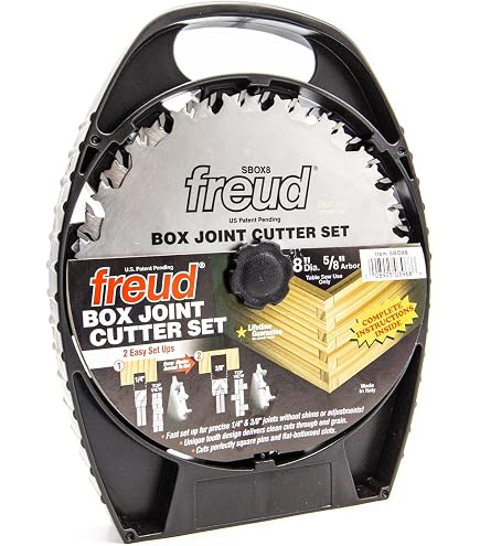 Ridge Carbide 10 40T, Flat Top Table Saw Box Joint Blade, Flat Top Grind ( FT), 15° Hook, 5/8 Bore, Plate Thickness .094, Full Kerf (0.125) for Cutting Wood and Sheet Goods