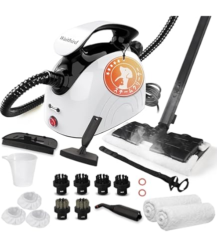 スチームクリーナー 21ピースアクセサリーセット付き 除菌 掃除 Amazon | Waitbird スチームクリーナー、21ピースアクセサリーセット