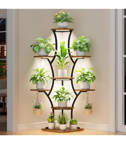 Amazon.co.jp: NEHAJUNXI 植物スタンド 屋内用 4つのグローライト付き