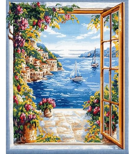 Amazon | SJKL 刺繍クロスステッチキット、人気 図案印刷 クロス